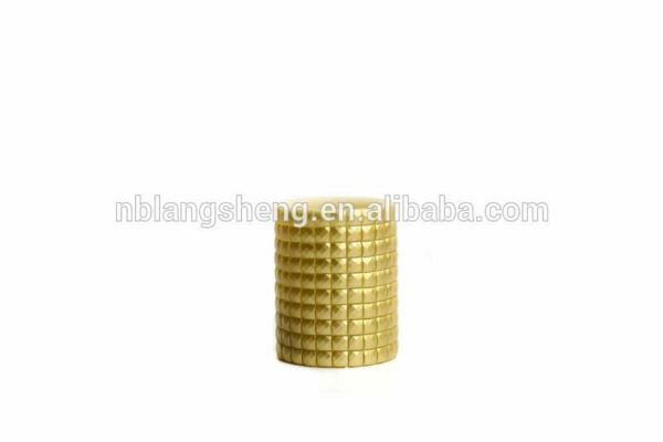 LED mosaic candle with golden paint - Image 4