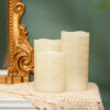 Hot sale string lights custom Ivory Real Wax Pillar decorative lamps led candle set - Image 3