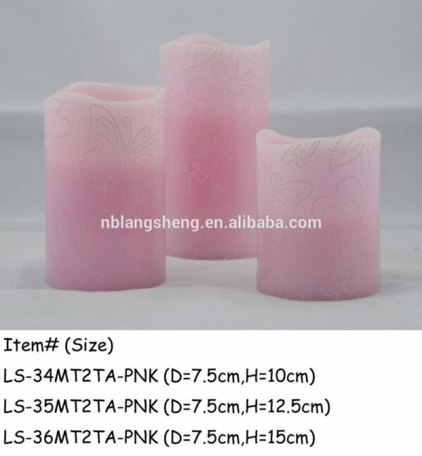 Beauty pink led flameless candle light - Image 2