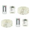 Battery operated waterproof starry curtain copper wire fairy christmas outdoor led string lights with remote control - Image 2