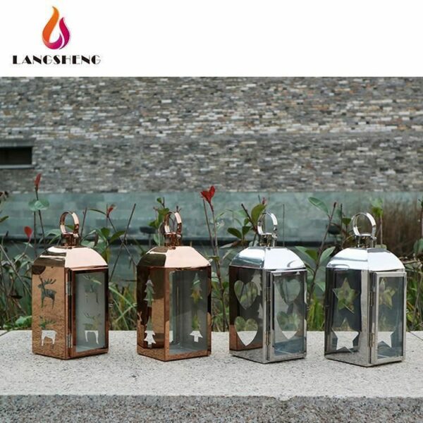 Wholesale professional factory supply good quality metal rose gold lantern candle holder - Image 5