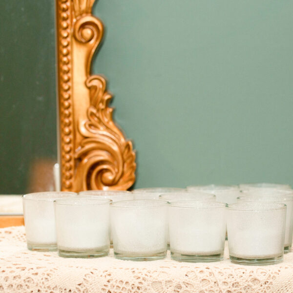 sliver votive candle holders with tea light - Image 4