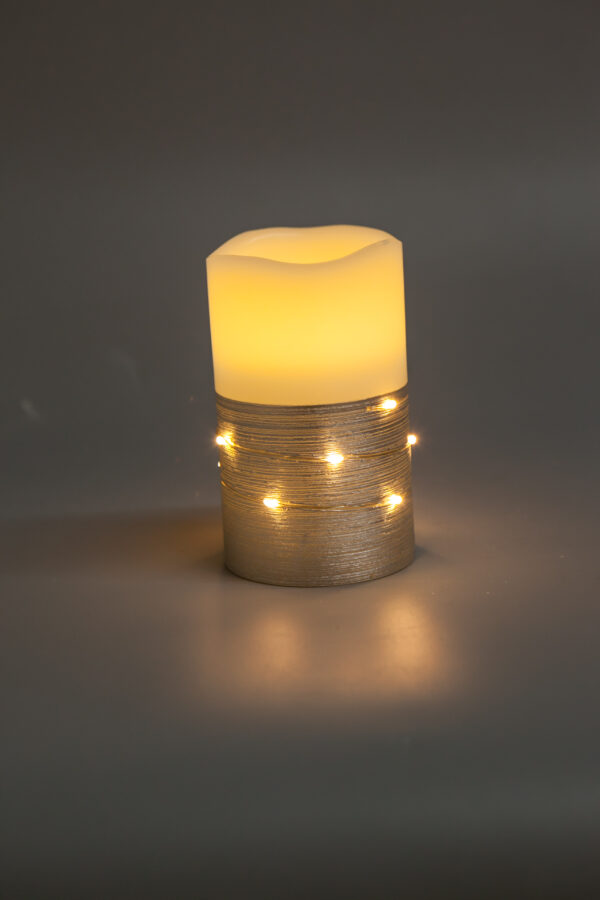 Wholesale flameless string led lights candles metallic print electronic candles - Image 5