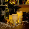 Wholesale embedded string lights rope timer led wax candles set with remote - Image 6