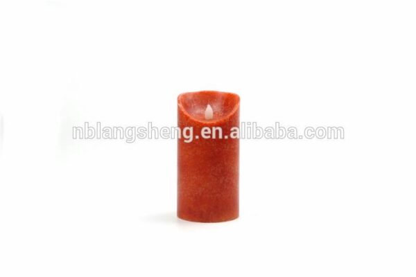 Red LED candle with mottled surface,melted top,2AA battery,,high quality - Image 3