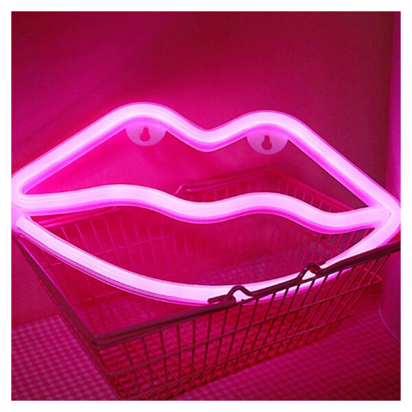 Red lip high quality acrylic logo cafe vivid led neon flex light sign for home bar - Image 5