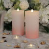 Light pink led wax candle decorative wedding moving flame led candle - Image 2