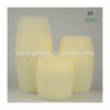 Drum shaped LED flameless wax candle carved with faviform finish - Image 2