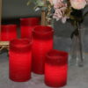 New arrival 3 per set Christmas Decoration plastic bougies battery red flickering flameless led candle - Image 2