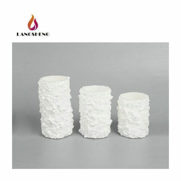 Wholesale Primitive Good quality color change tall pillar snow led candles - Image 3