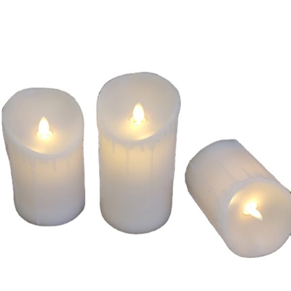 Wholesale customized decorative wax electric led dropship wick flameless candles with real flame