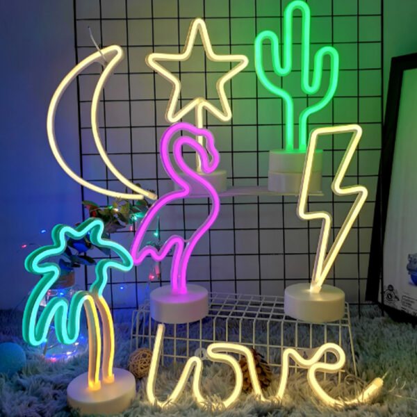 Hot selling powered plastic LED love outdoor sign neon light