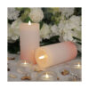 Light pink led wax candle decorative wedding moving flame led candle