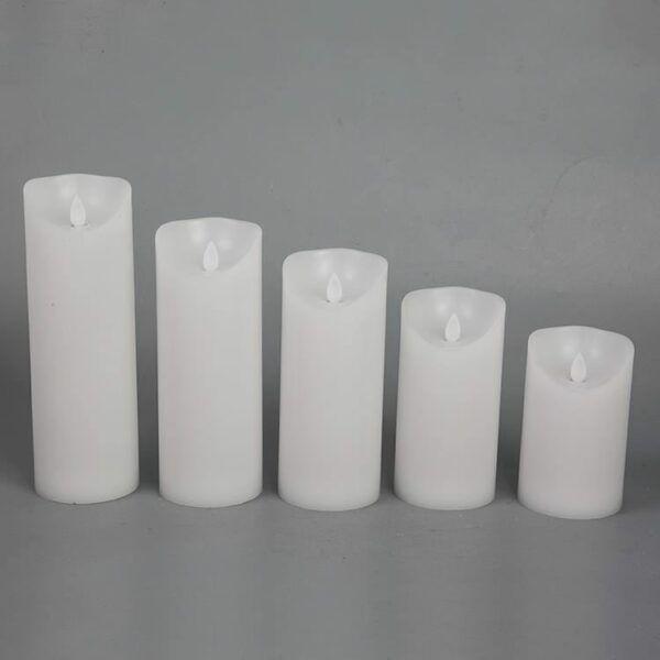 4 inch Melted edge smooth LED candle,ivory color,battery operated - Image 3