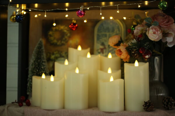 White battery led flame candle electrical led candle with flickering flame - Image 6