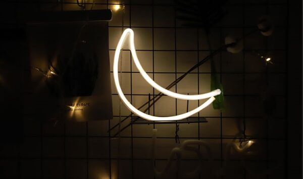 Popular design crescent moon shape happy birthday strip good vibes only neon lights - Image 4