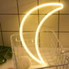USB Battery Powered moon shape shop outdoor open acrylic wedding neon sign custom - Image 2