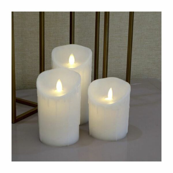 Wholesale customized decorative wax electric led dropship wick flameless candles with real flame - Image 2