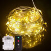 Battery operated waterproof starry curtain copper wire fairy christmas outdoor led string lights with remote control - Image 3