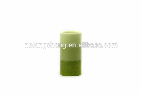 Green flat top LED candle with mottled surface,party candle,ombre finish - Image 5