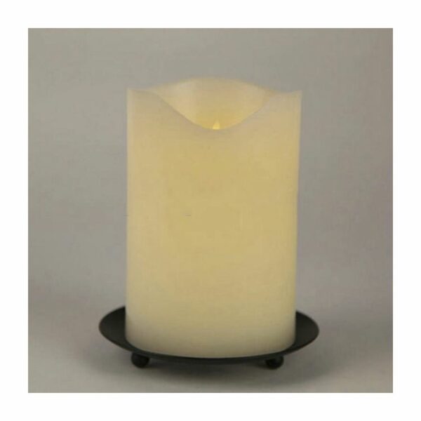 4 inch Melted edge smooth LED candle,ivory color,battery operated - Image 2