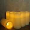 Rustic surface flickeering LED candle with 10 key remote control cycling 24 hours timer pack - Image 4