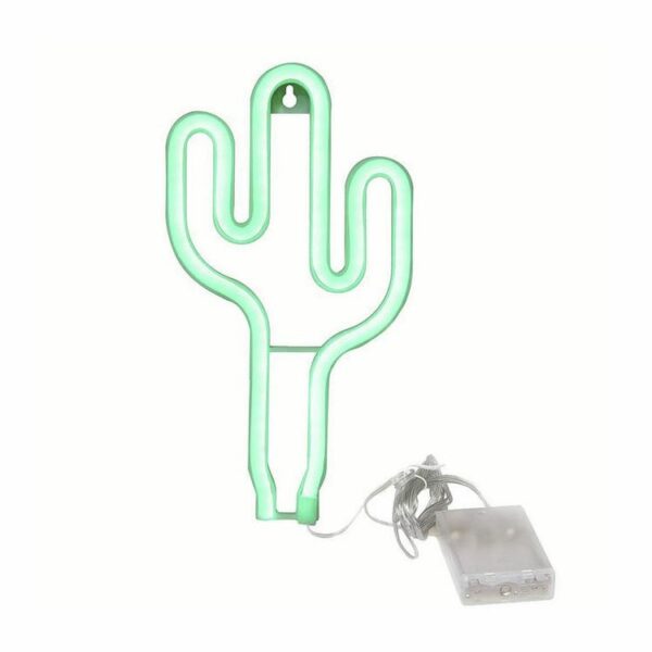 Custom USB and Battery Powered Green Cactus Decoration  PVC Neon Sign LED for Bedroom