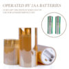 Gold plating glass rechargeable electronic flameless smokeless timer fake pillar LED candle - Image 5