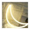 USB Battery Powered moon shape shop outdoor open acrylic wedding neon sign custom