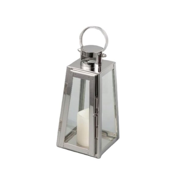 S/3 stainless steel silver lantern - Image 4