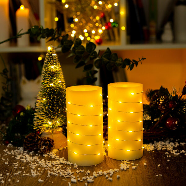 Wholesale embedded String christmas flameless bougie velas led candle light with battery - Image 2