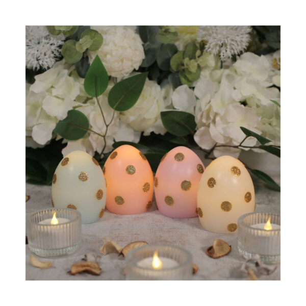 Good price high quality egg shape Easter decoration led candle battery candle