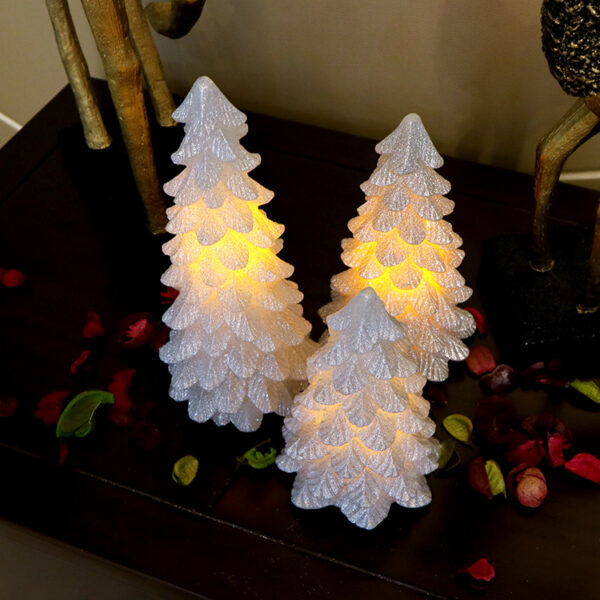 Battery wax wireless christmas tree shape led flameless party christmas candle light - Image 3