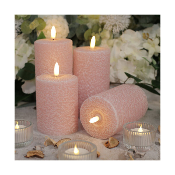 Good quality moving flame candle birthday party pink led candle for decoration