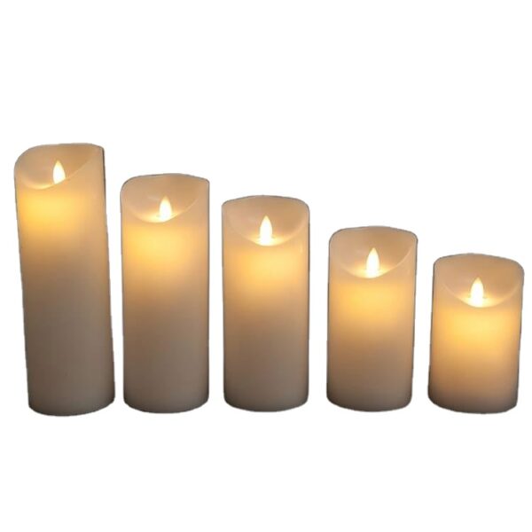 4 inch Melted edge smooth LED candle,ivory color,battery operated