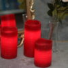 New arrival 3 per set Christmas Decoration plastic bougies battery red flickering flameless led candle - Image 4