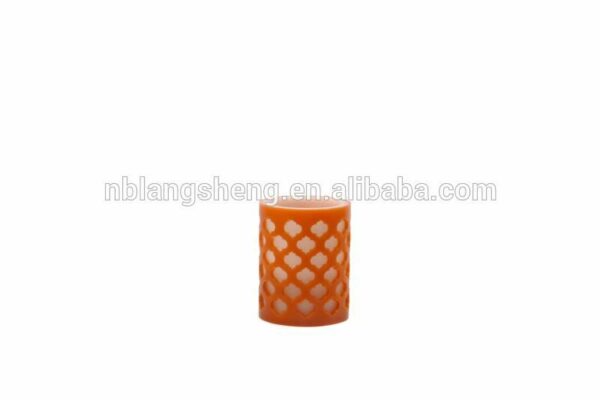 Moroccan Gate Flameless Wax LED Candles,carved candle,orange color - Image 3