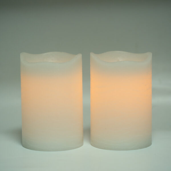 10X15CM New arrival luminara flameless battery operated real wax pillar bougie led candle light - Image 2