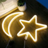 USB Battery Powered moon shape shop outdoor open acrylic wedding neon sign custom - Image 4