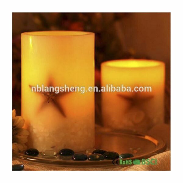 cheap led candle with star design,battery operated candle - Image 2