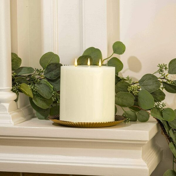 Wholesale pure whiteness large battery operated 3 wick led candle - Image 2