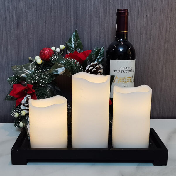 Flameless Candles Battery Operated White Real Wax Pillar, LED Candles with 10 Key Remote - Image 2