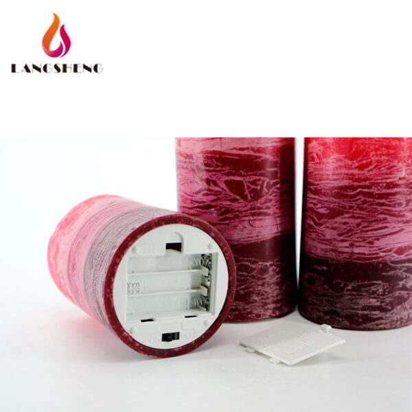 Custom Wholesale Home Decorate cylinder pilar wax LED flameless candle candella with CE Rohs Certificate timer - Image 6