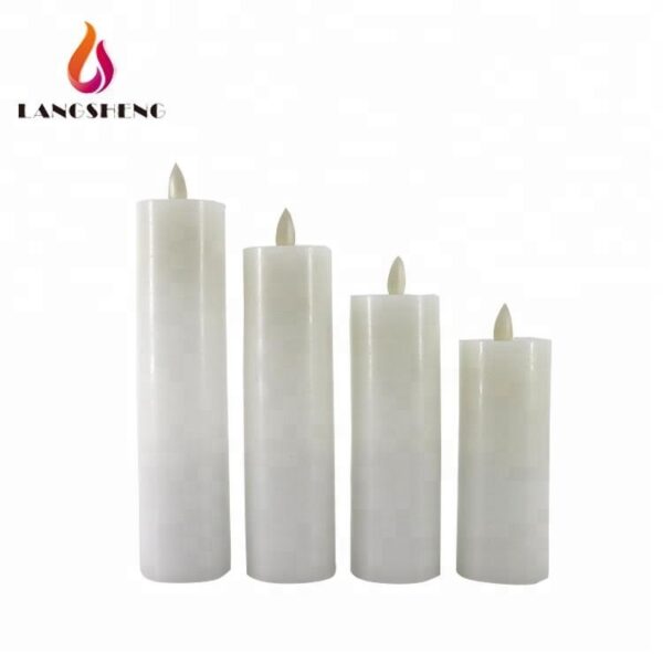 Smooth Real Wax Pillar Christmas decorative prayer electric LED Flameless smokeless Candles gifts with scented custom - Image 5