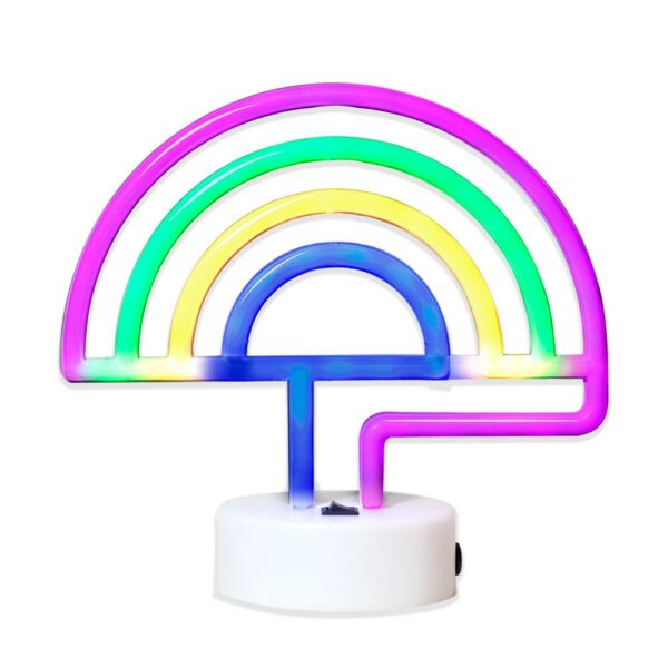 2022 Hot Sale Desktop Home Party Decor Rainbow LED Neon Light Sign Desk Lamp with Base Holder for Desk - Image 4