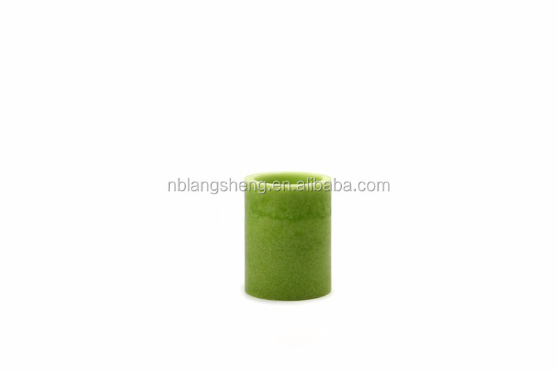 Green LED Candle with Mottled Surface,flat Top,party Candle