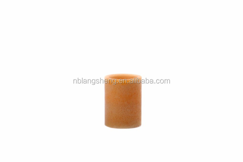 LED Candle with Mottled Surface,melted Top,orange Color,for Home Decoration