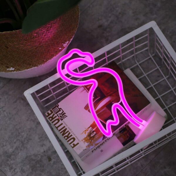 Best selling  powered plastic wonderful flamingo LED neon light sign - Image 5