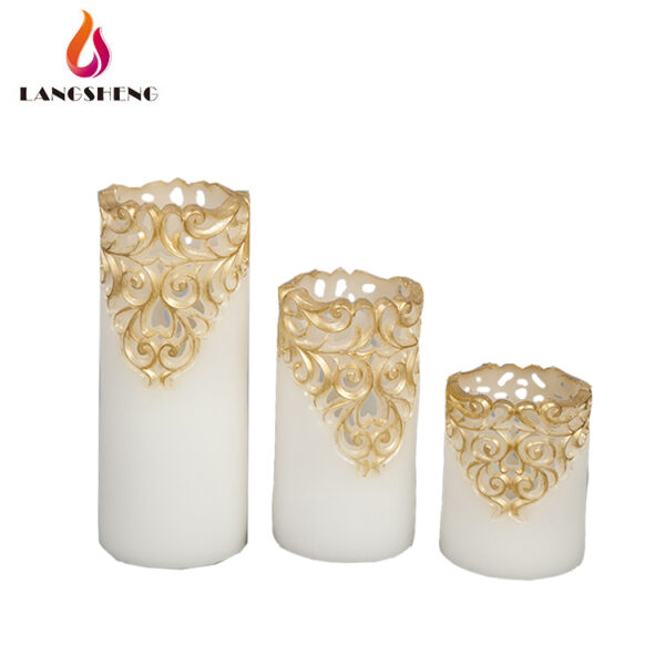 New design fashion gift sets electric paraffin carving memorial decorative light wedding flameless led candles - Image 3