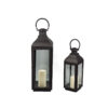 Hot product popular garden black candle holders  galvanized metal lantern set of 3 - Image 3